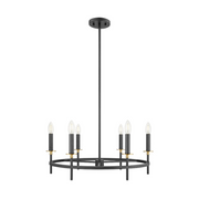 Savoy House M100140 6-lt 25" LED Chandelier - Matte Black
