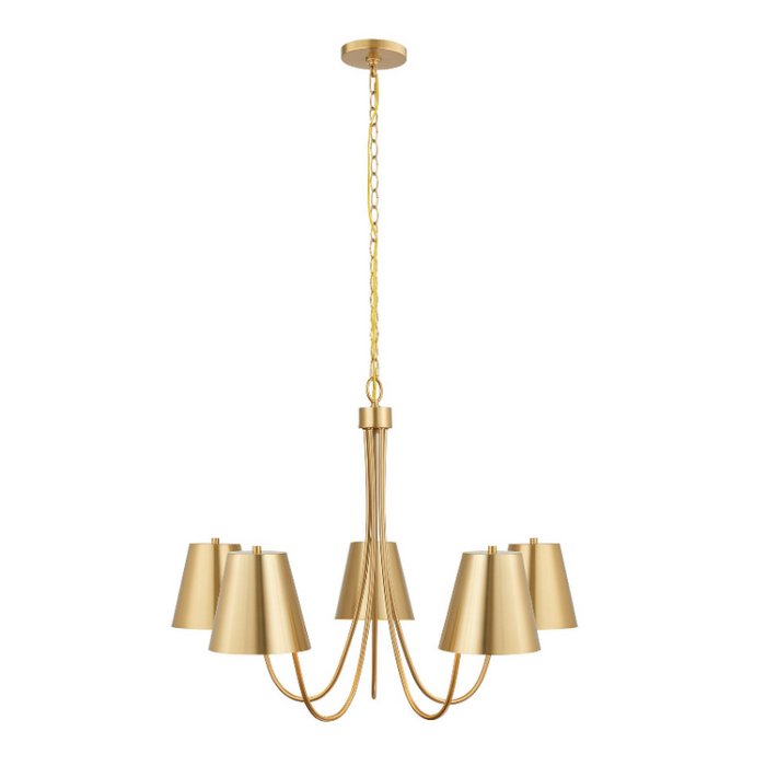 Savoy House M100142 5-lt 32" LED Chandelier - Natural Brass