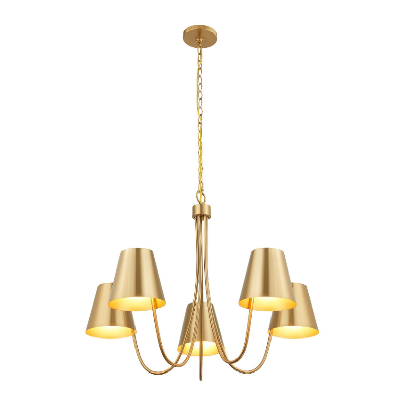 Savoy House M100142 5-lt 32" LED Chandelier - Natural Brass
