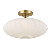 Savoy House M60075 1-lt 18" Semi-Flush Mount - Natural Brass