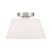 Savoy House M60077 3-lt 12" Flush Mount - Brushed Nickel