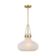 Savoy House M7046 1-lt 15" LED Pendant - Natural Brass