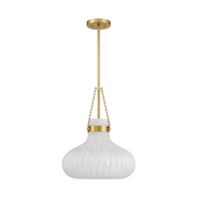 Savoy House M7046 1-lt 15" LED Pendant - Natural Brass