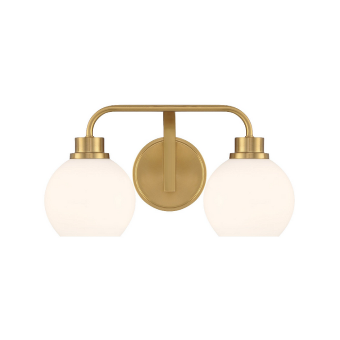 Savoy House M80080 2-lt 16" LED Bathroom Vanity Light - Natural Brass