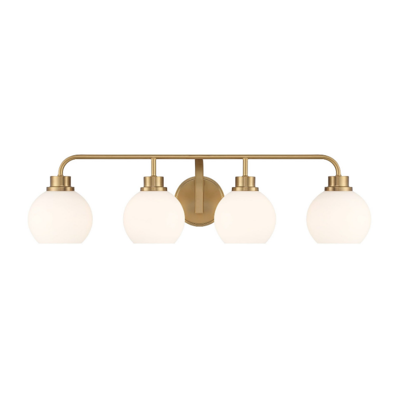Savoy House M80082 4-lt 32" LED Bathroom Vanity Light - Natural Brass