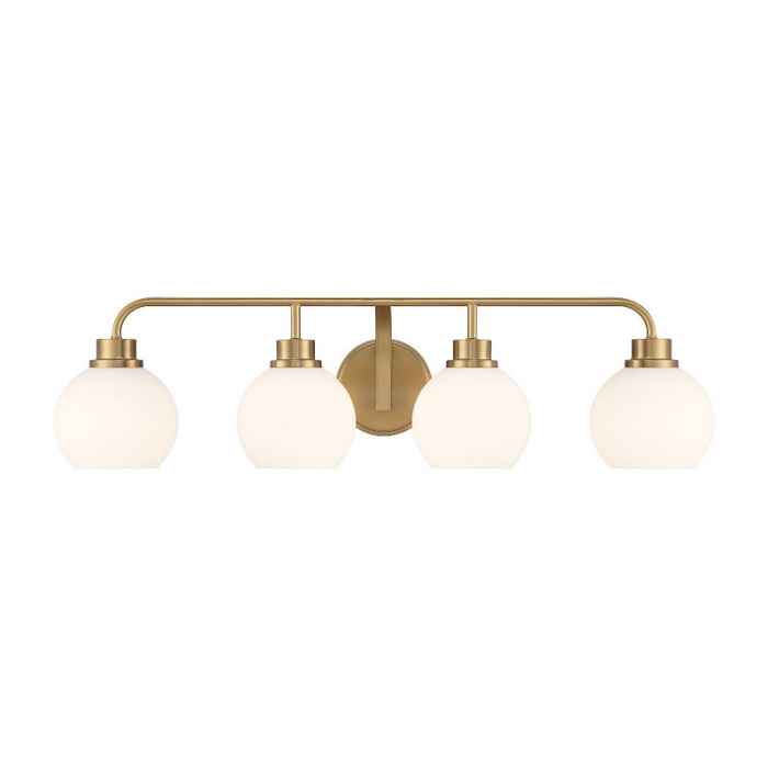 Savoy House M80082 4-lt 32" LED Bathroom Vanity Light - Natural Brass