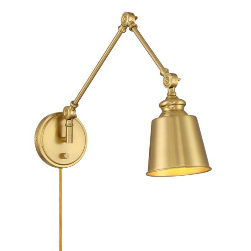 Savoy House M90089 1-lt 17" Tall Adjustable Wall Sconce, Set of 2 (ETL) - Natural Brass