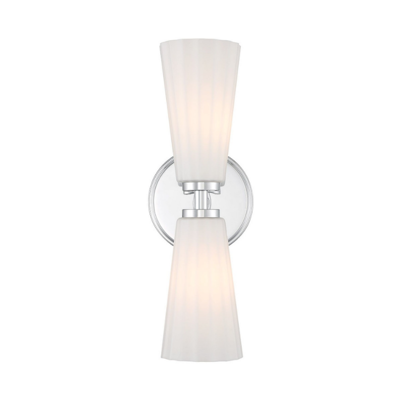 Savoy House M90109 2-lt 15" Tall LED Wall Sconce - Chrome