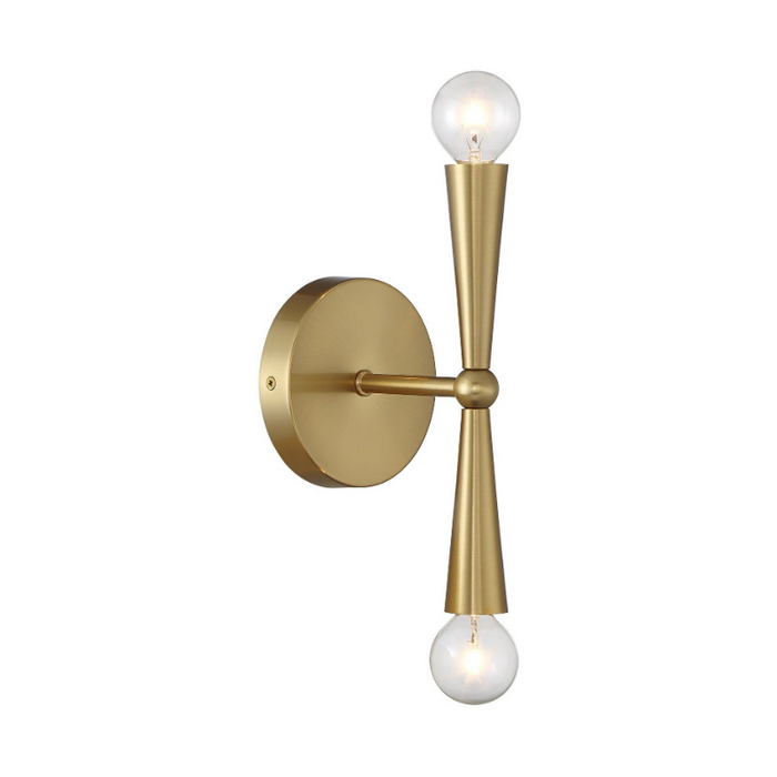 Savoy House M90110 2-lt 10" Tall LED Wall Sconce - Natural Brass