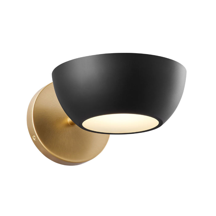 Savoy House M90113 1-lt 7" LED Wall Sconce - Matte Black/Natural Brass