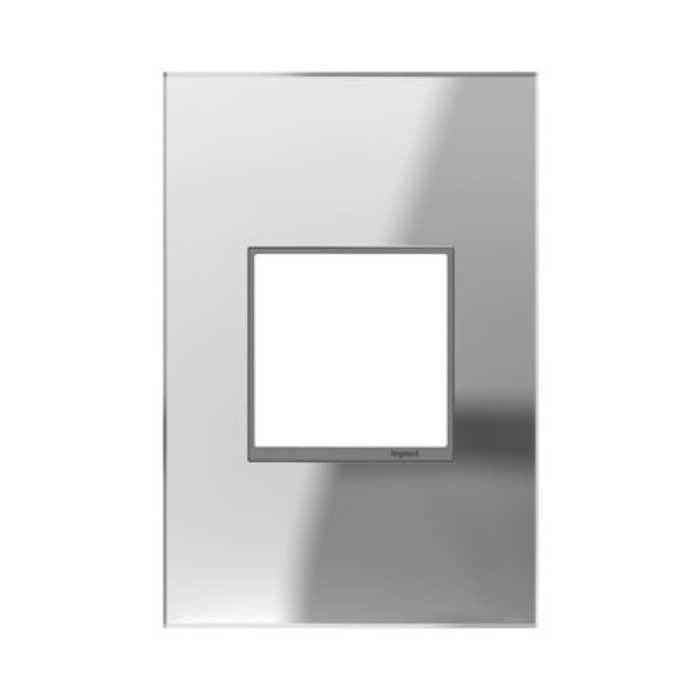 Adorne AWM Screwless Wall Plate, Mirror - 1 Gang
