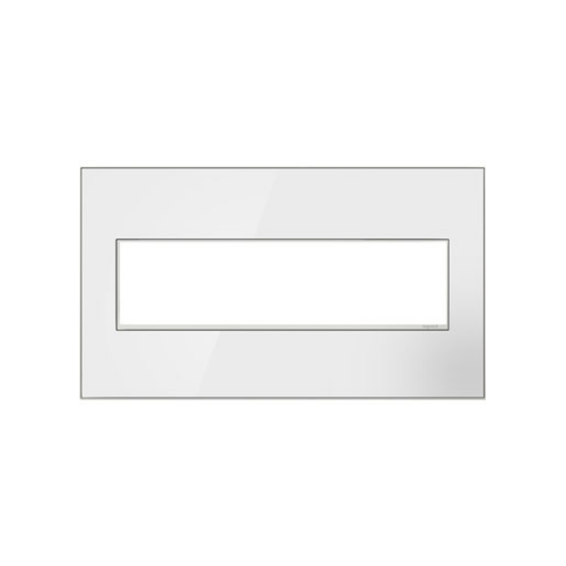 Adorne AWM Screwless Wall Plate, Mirror White - 4 Gang