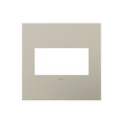 Adorne AWC Screwless Wall Plate, Satin Nickel - 2 Gang