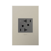 Adorne ARCD202 20A Tamper-Resistant Dual-Controlled Outlet, 125V - Magnesium