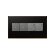 Adorne AWC Screwless Wall Plate, Oil-Rubbed Bronze - 4 Gang
