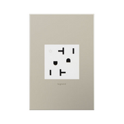 Adorne ARCD202 20A Tamper-Resistant Dual-Controlled Outlet, 125V - White