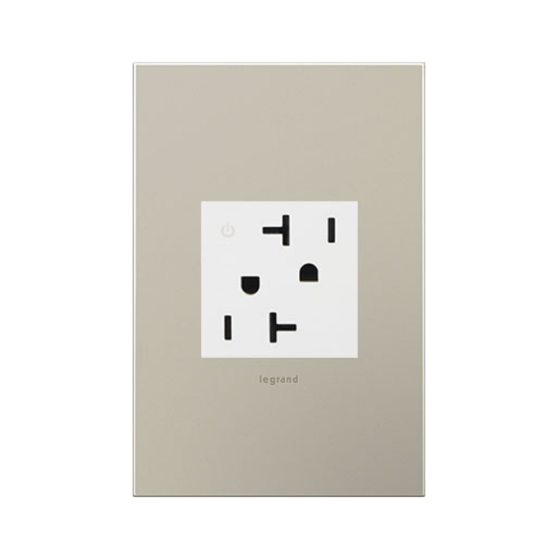Adorne ARCD202 20A Tamper-Resistant Dual-Controlled Outlet, 125V - White