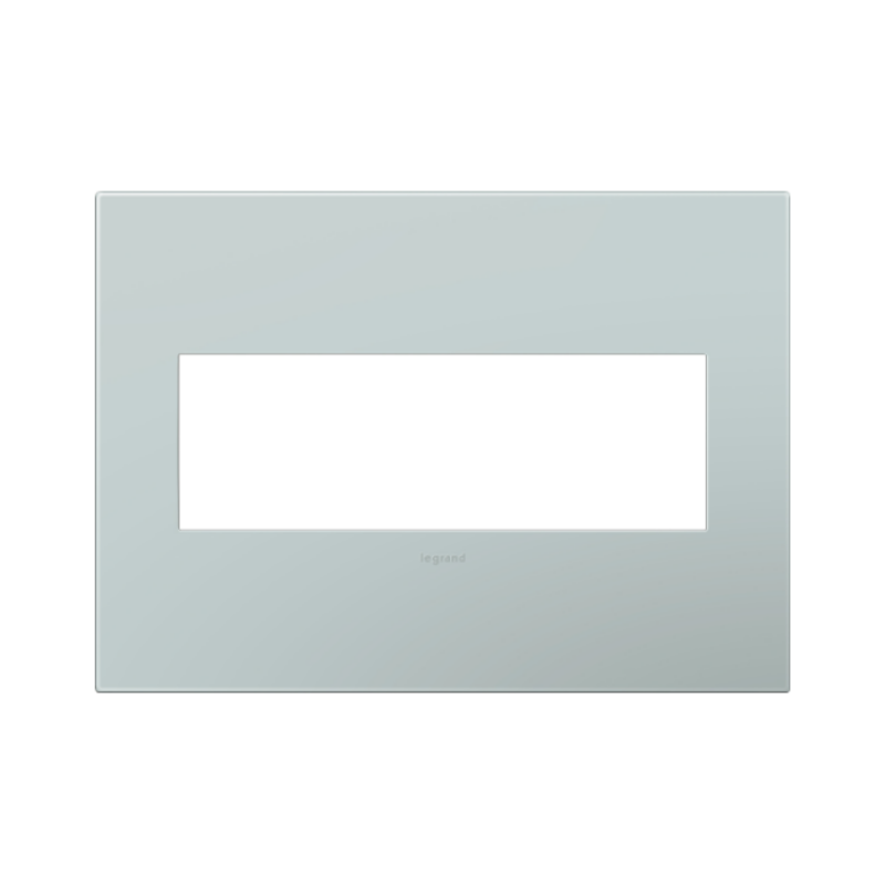 Adorne AWP Screwless Wall Plate with Microban, Pale Blue - 3 Gang