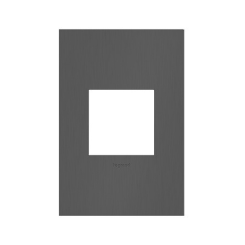 Adorne AWC Screwless Wall Plate, Brushed Black Nickel - 1 Gang