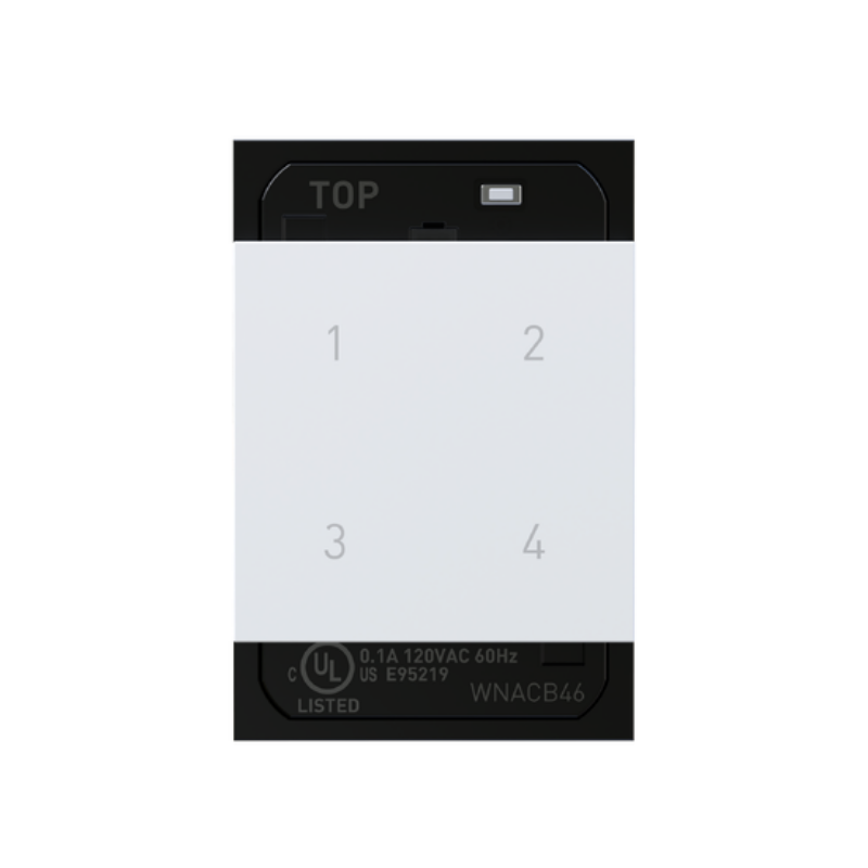 Adorne WNACB46 Wired Smart Scene Controller with Netatmo, SofTap, 120V, White