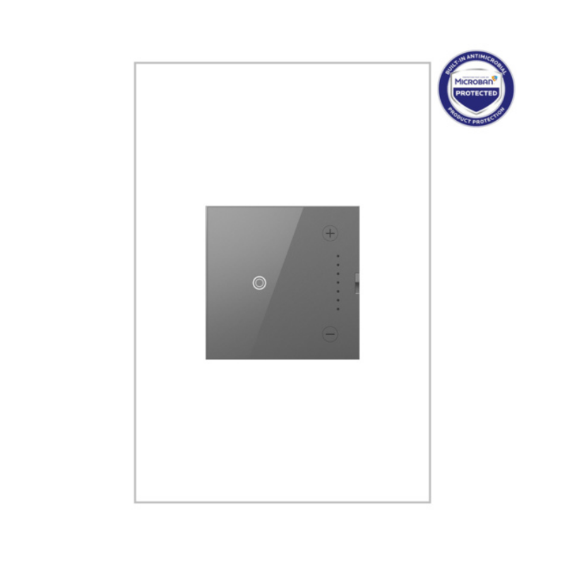 Adorne ADTH4FBL3P 0-10V Touch Dimmer with Microban, 120/277V - Magnesium