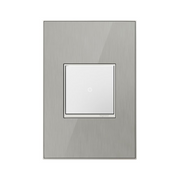 Adorne AWM Screwless Wall Plate, Brushed Stainless - 1 Gang