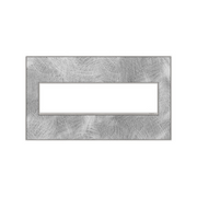 Adorne AWM Screwless Wall Plate, Spiraled Stainless - 4 Gang