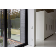 Adorne AWM Screwless Wall Plate, Mirror White on White