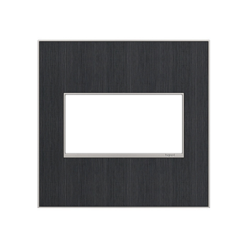 Adorne AWM Screwless Wall Plate, Rustic Grey - 2 Gang