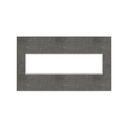 Adorne AWM Screwless Wall Plate, Slate Linen - 4 Gang