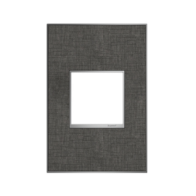 Adorne AWM Screwless Wall Plate, Slate Linen - 1 Gang