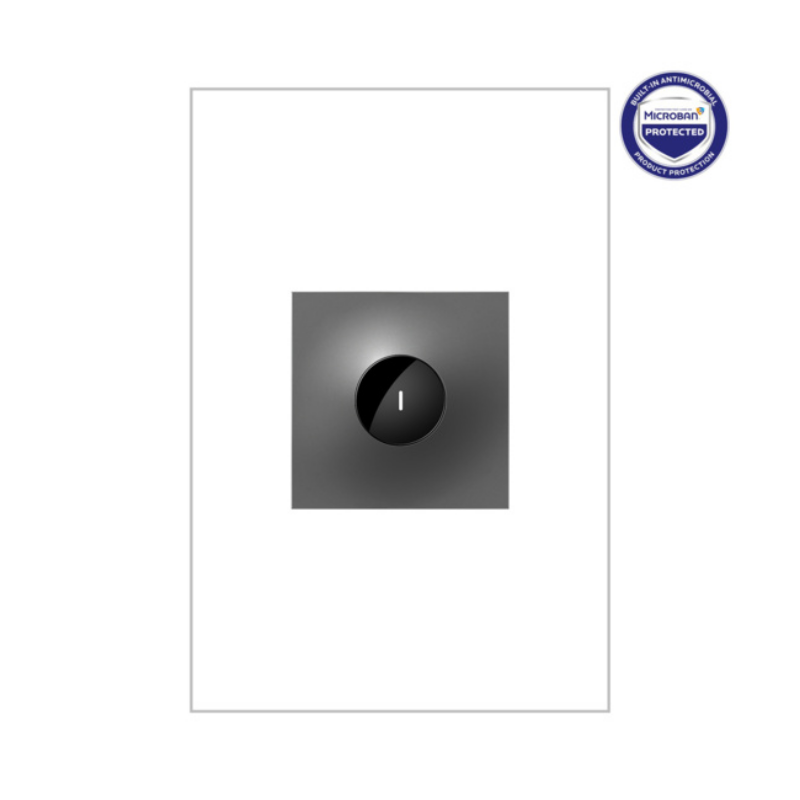 Adorne ASWV2032 Wave Switch with Microban, 20A, 120V - Magnesium