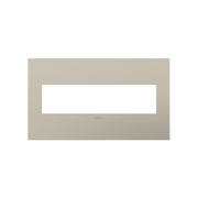 Adorne AWC Screwless Wall Plate, Satin Nickel - 4 Gang