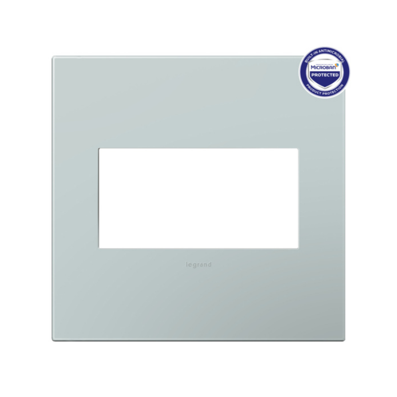 Adorne AWP Screwless Wall Plate with Microban, Pale Blue - 2 Gang