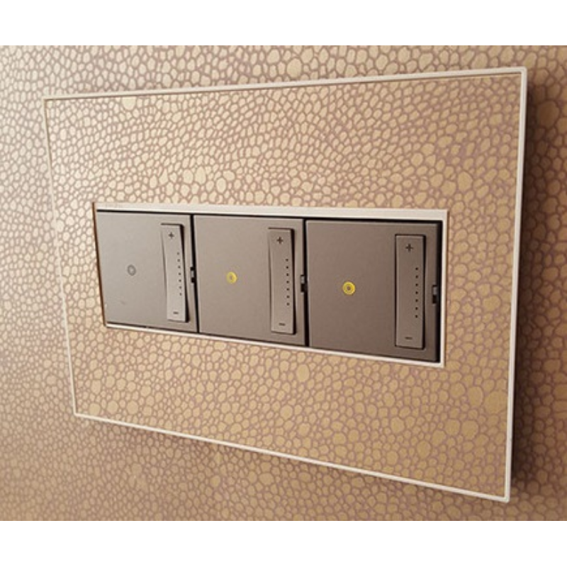 Adorne AWM Screwless Wall Plate, Custom with White Trim