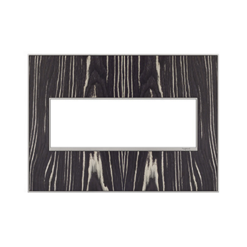 Adorne AWM Screwless Wall Plate, Macassar - 3 Gang