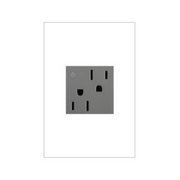 Adorne ARCD152 15A Tamper-Resistant Dual-Controlled Outlet, 125V - Magnesium