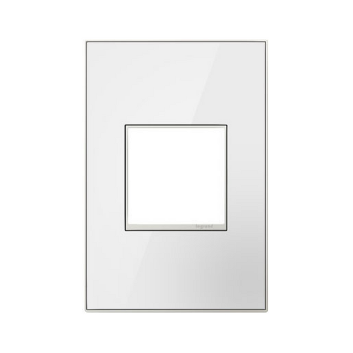 Adorne AWM Screwless Wall Plate, Mirror White - 1 Gang