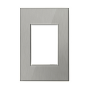 Adorne AWM Screwless Wall Plate, Brushed Stainless - 1+ Gang