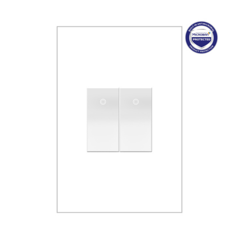Adorne ASPD1531 Half Size Paddle Switch with Microban, Single-Pole/3-Way, 120/277V - White