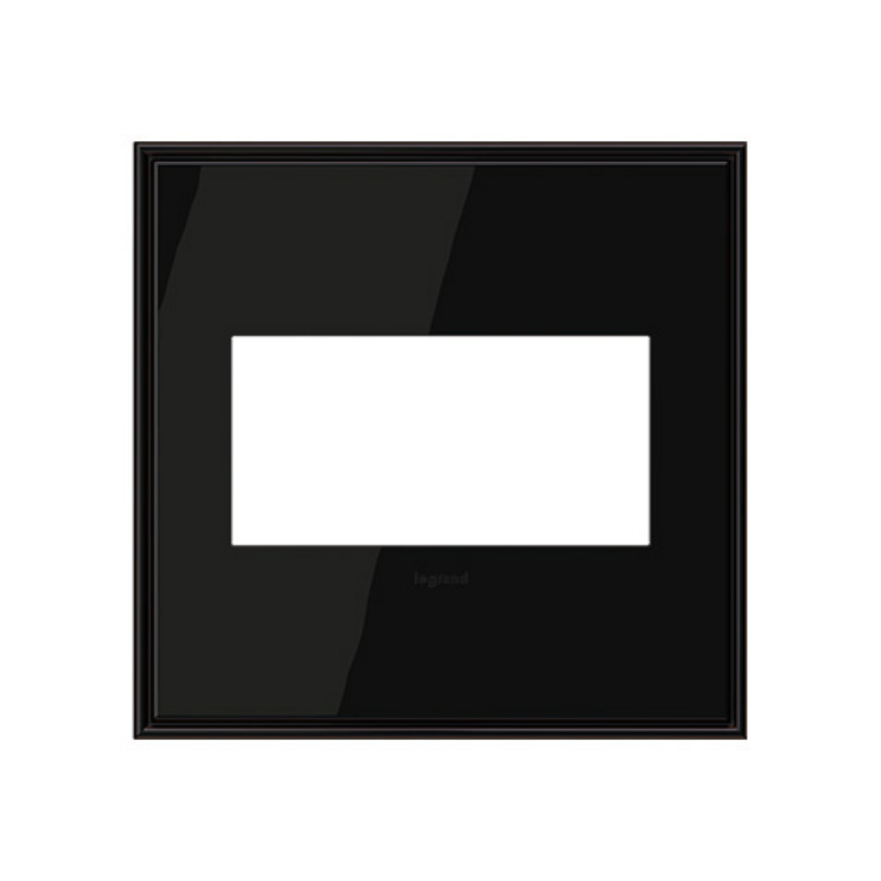 Adorne AWC Screwless Wall Plate, Black Nickel - 2 Gang