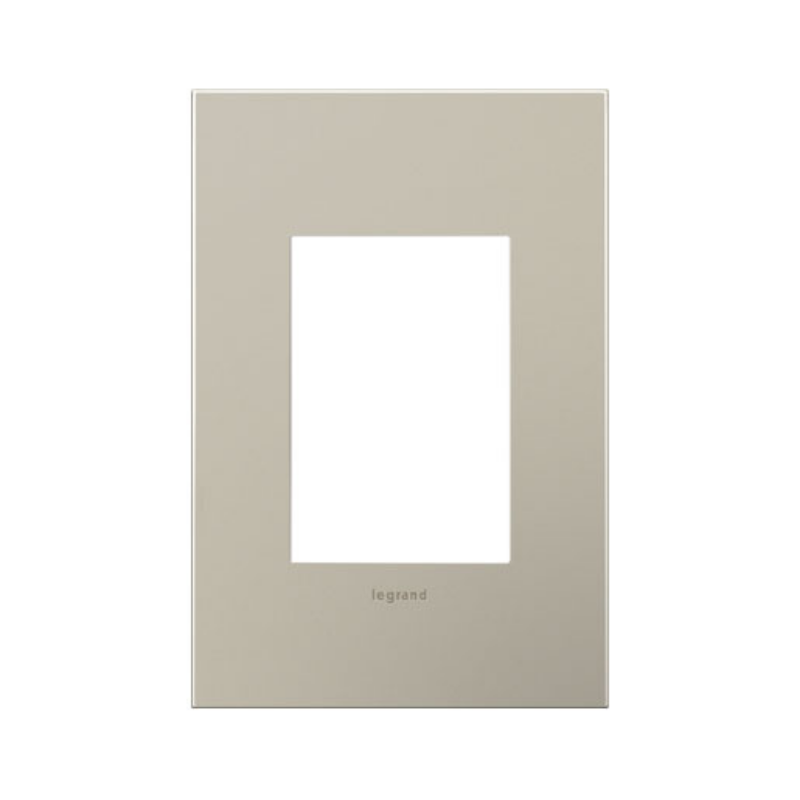 Adorne AWC Screwless Wall Plate, Satin Nickel - 1+ Gang