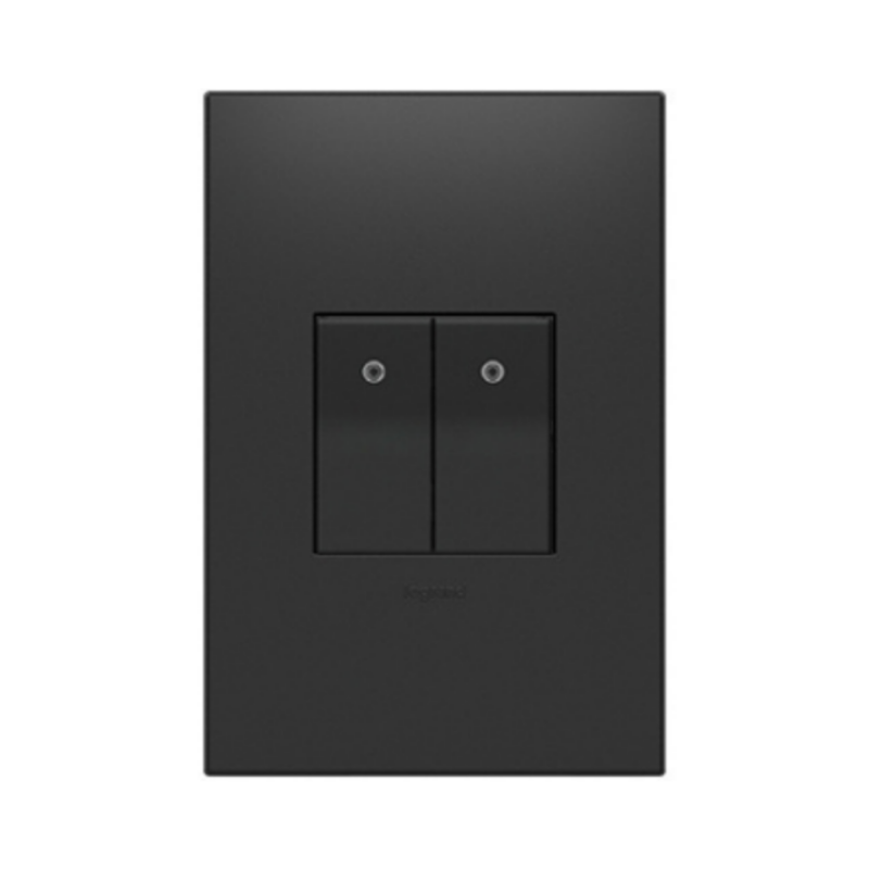 Adorne ASPD1531 Half Size Paddle Switch with Microban, Single-Pole/3-Way, 120/277V - Graphite