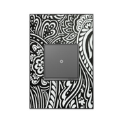 Adorne AWM Screwless Wall Plate, Custom with Magnesium Trim - 1 Gang