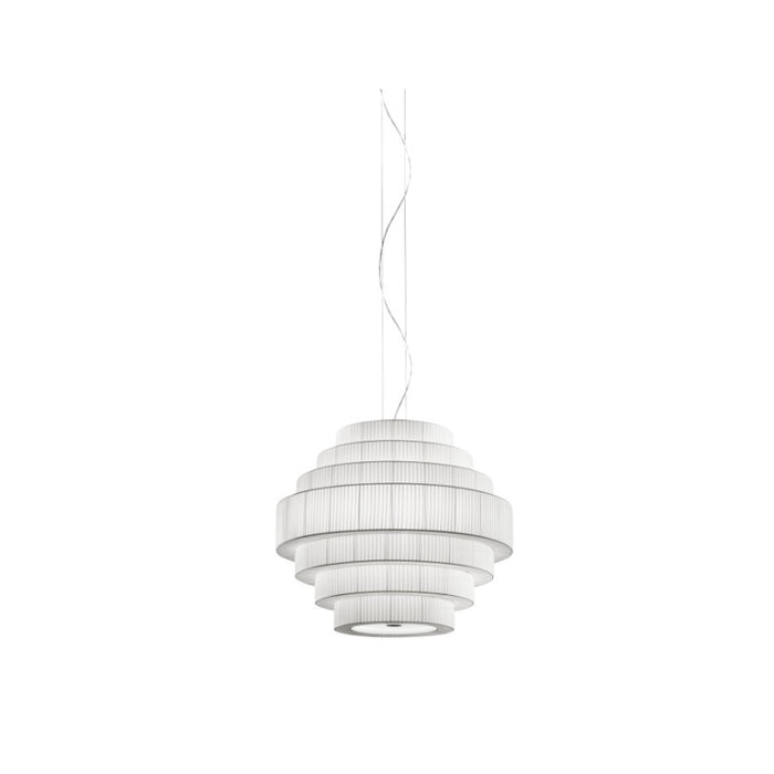 Bover Mos 01 3-lt 24" Pendant-White Translucent Ribbon