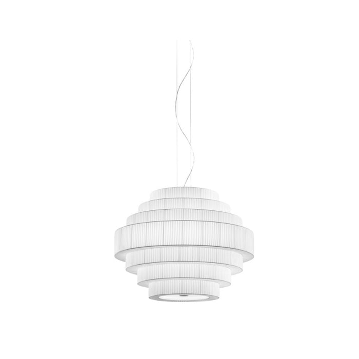 Bover Mos 02 5-lt 35" Pendant-White Translucent Ribbon
