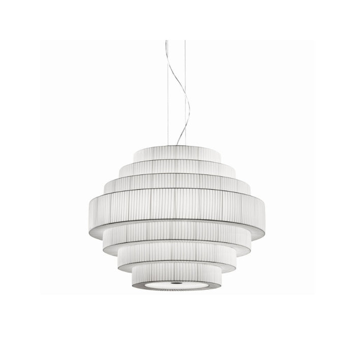 Bover Mos 03 6-lt 47" Pendant-White Translucent Ribbon