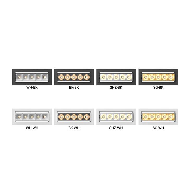 Elite MR-F-ADJ-5 Micro Series 5-Module Recessed Adjustable Accent, 40° Beam