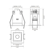 Elite MR-F-D-1 Micro Series Single-Module Recessed Downlight, 40° Beam