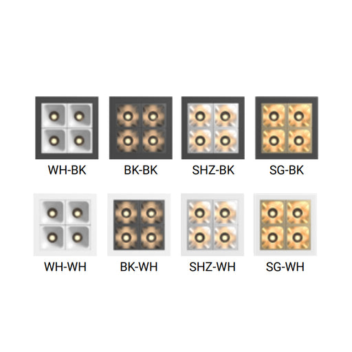 Elite MR-F-D-4 Micro Series 4-Module Recessed Downlight, 40Β° Beam